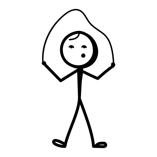 skinny man jumping rope