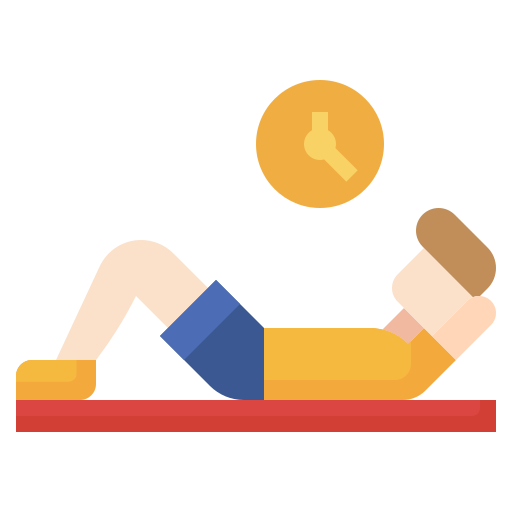 man doing crunches