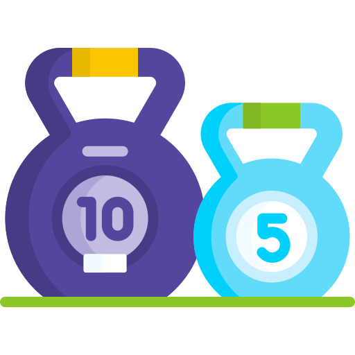 a pair of kettlebells