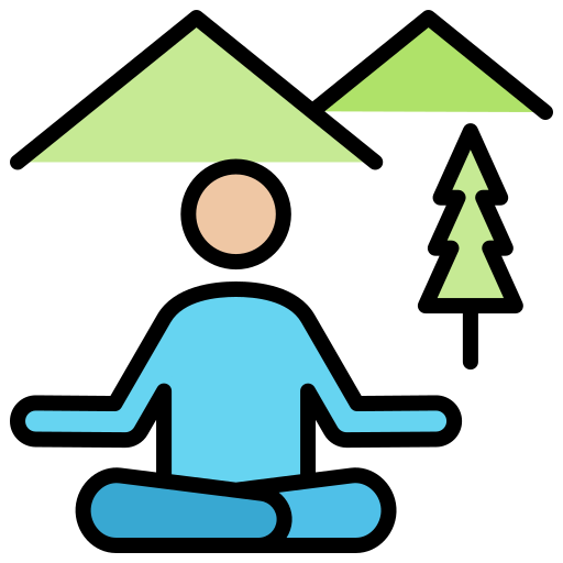person meditating outdoors