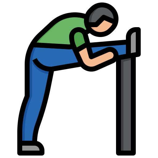 person stretching outdoors