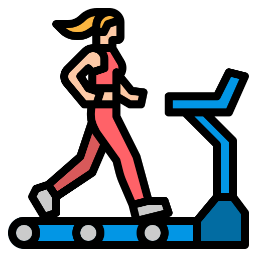 woman on a treadmill